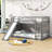 Twin Over Twin Wood Bunk Bed with Slide and Storage Staircase-1236857203