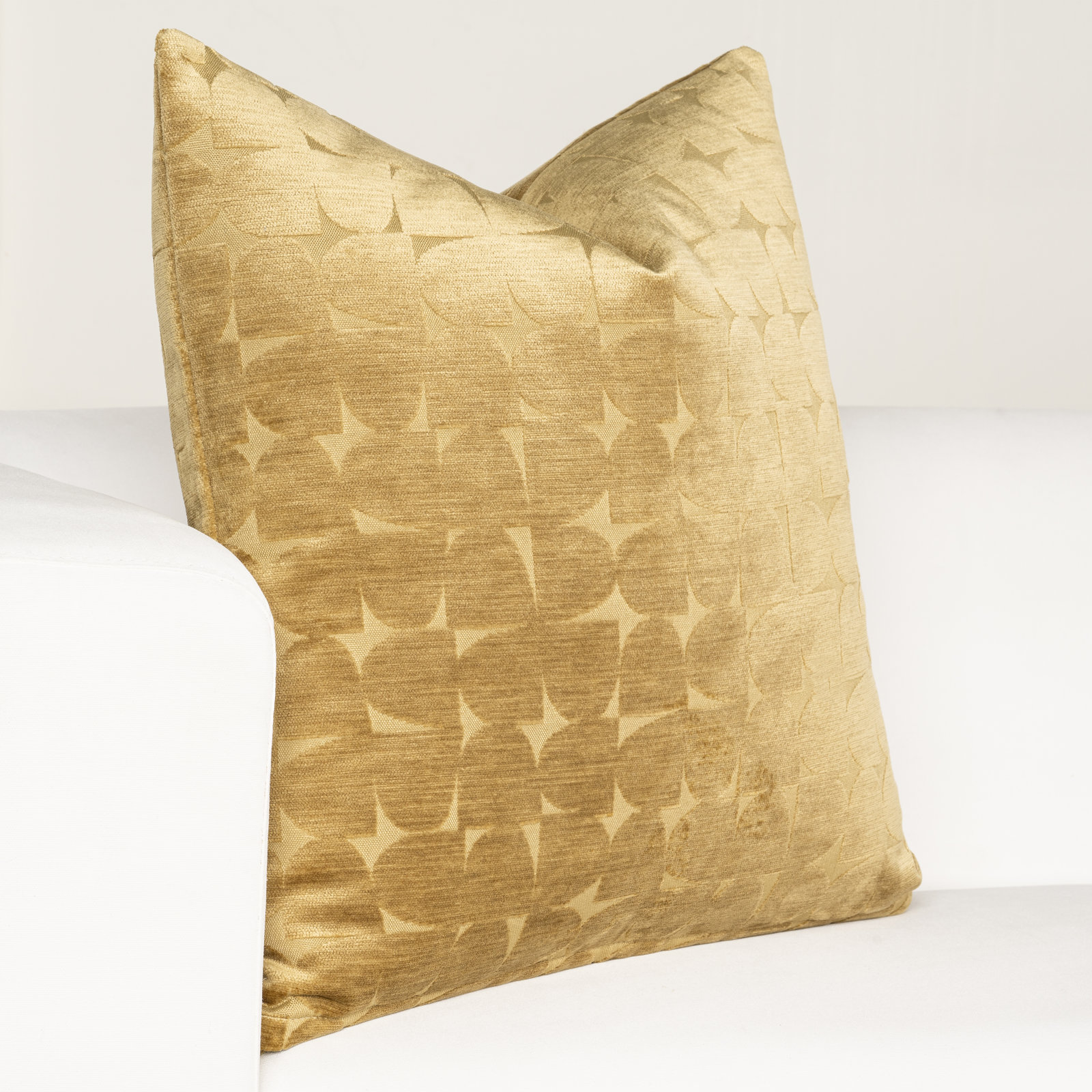 Gumdrop Throw Pillow, Feather, Yellow, Square 22"