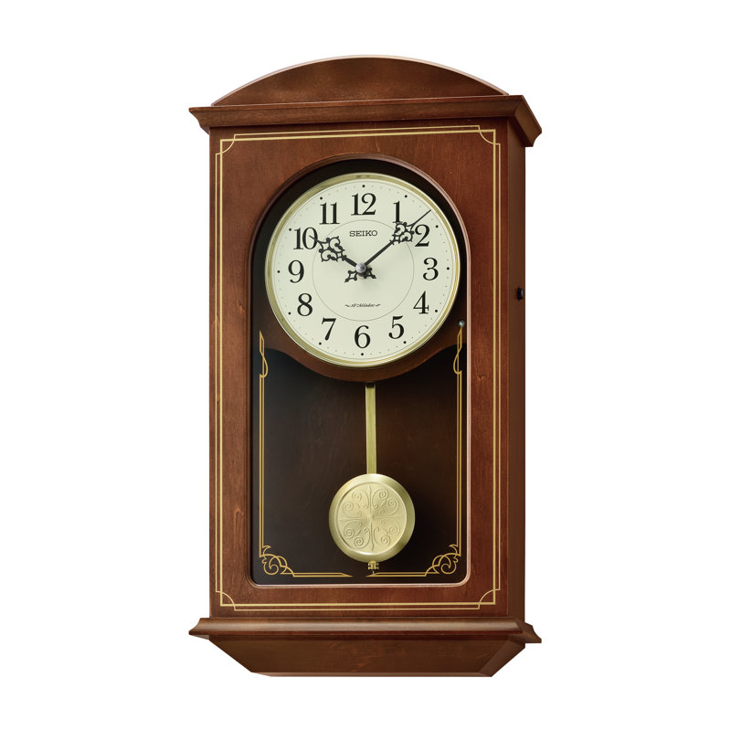 QXM610BLH Pendulum Melodies Clock, Brown