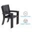 2 - Person Patio Dining Set with Rectangular Table , Cushions Included