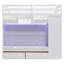 Lit mezzanine double avec garde-robe et rangement à DEL-1410548531