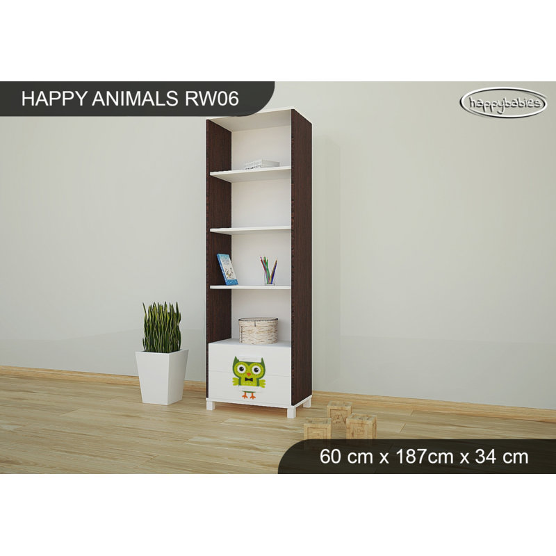 187cm H X 60cm W Cube Unit Kids Bookcase, Wenge Chestnut