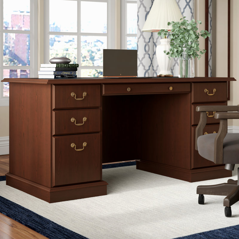 Paelynn Executive Desk, Harvest Cherry