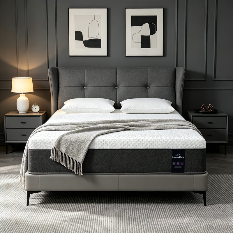 12" Cooling Medium Plush Gel Memory Foam Mattress in a Box with CertiPUR-US & OEKO-TEX® Certified, Queen