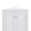 Armoire de rangement triangulaire pour salle de bain avec tablettes réglables, modèle de plancher autoportant idéal pour la cuisine à domicile-920079257