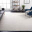 Tapis ivoire / bleu en laine tissé à la main Agramonte-403275396