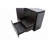 Ziva Sideboard Buffet Console, Drawers Doors, 71 Inch Black Solid Wood