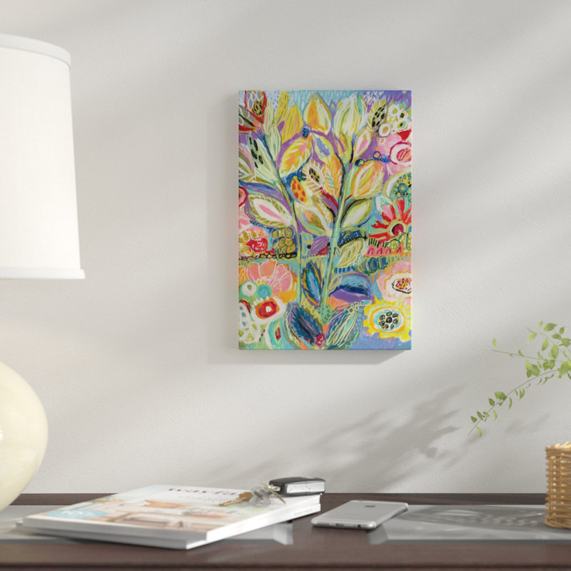 «Garden of Whimsy II» par Karen Fields - impression sur toile tendue, H 12 po x l 8 po x P 0,75 po, Pas de tapis