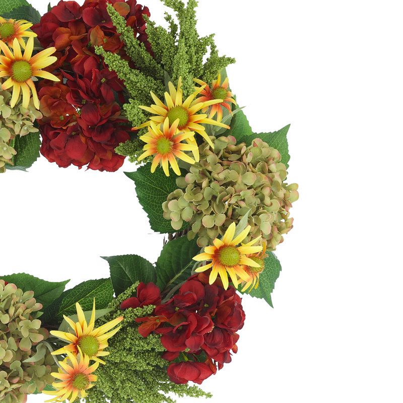 23" Fall Rudbeckia and Hydrangea Wreath
