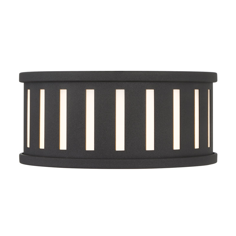 Numan 2 Light Flush Mount _x000D_, Black Forged