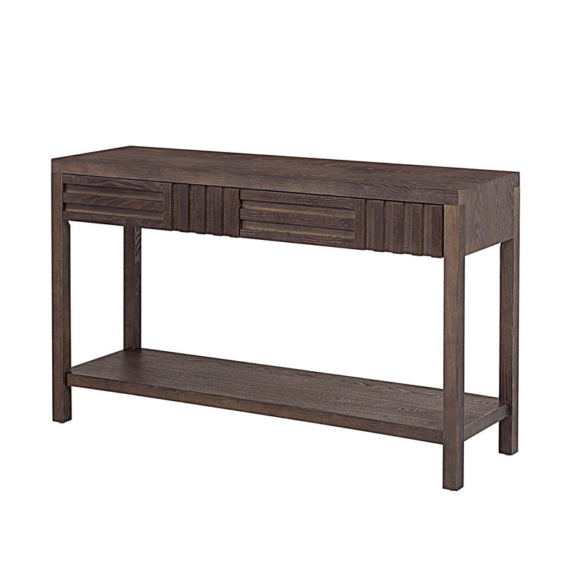 Console moderne avec motif rayé pour diverses pièces, rehaussant le style intérieur, Brun