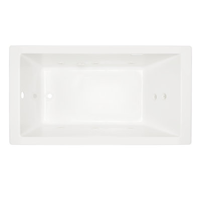 Signature Hardware 60" x 32" Sitka Acrylic Alcove Whirlpool Tub Left Drain