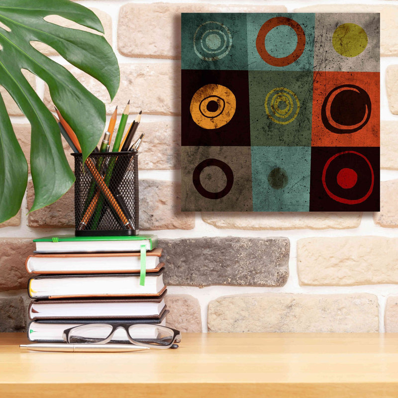 «Tiles Circles» par GraphINC, estampe numérique sur toile, H 12 po x l 12 po x P 0,75 po