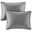 Full/queen Size Grey - 3 Pieces, Microfiber With Cotton Fill, Reversible For Seasonal , Enchanting Quilt Revelation Piece Filling, Any Weather Shift, Attractive Exhibition
