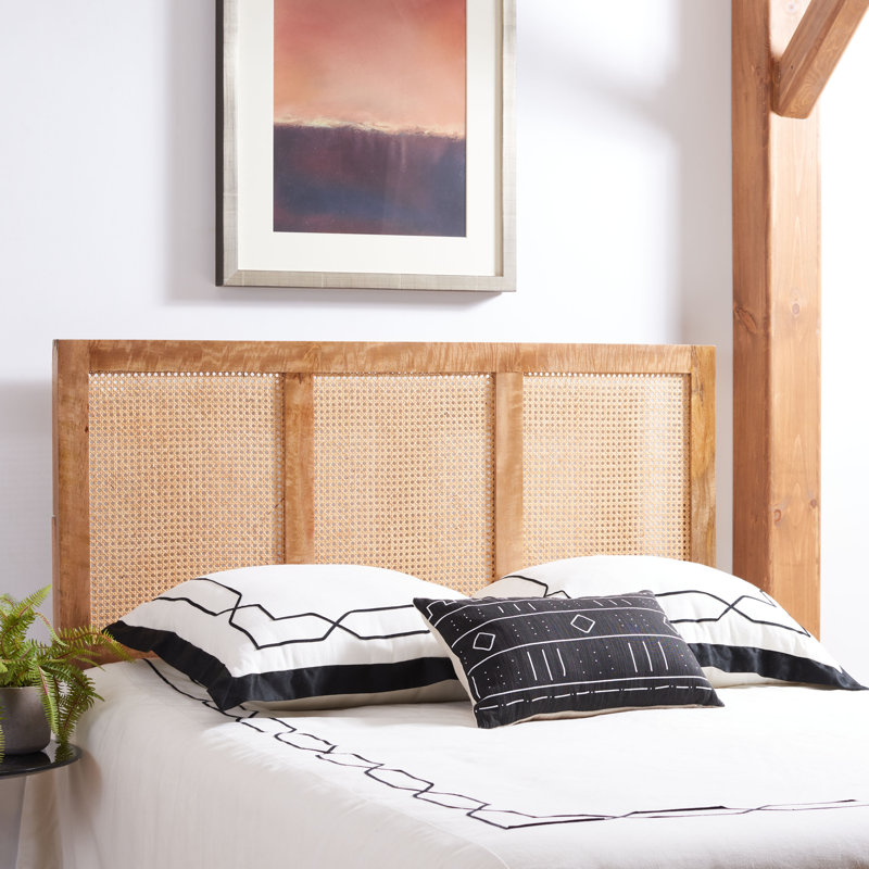 Tête de lit en rotin Tahoe, Naturel, Double