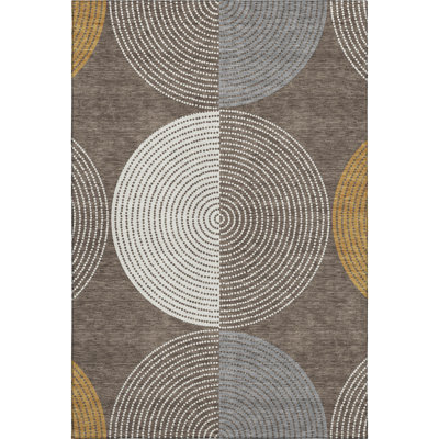 Premium Machine Washable Mayfield AMF2281 Geometric Rug