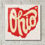 Art mural en verre épique «Ohio Love» par Molly Mattin, 12 po x 12 po