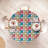 Gracie Oaks Geometric Fitted Round Tablecloth Multicolor