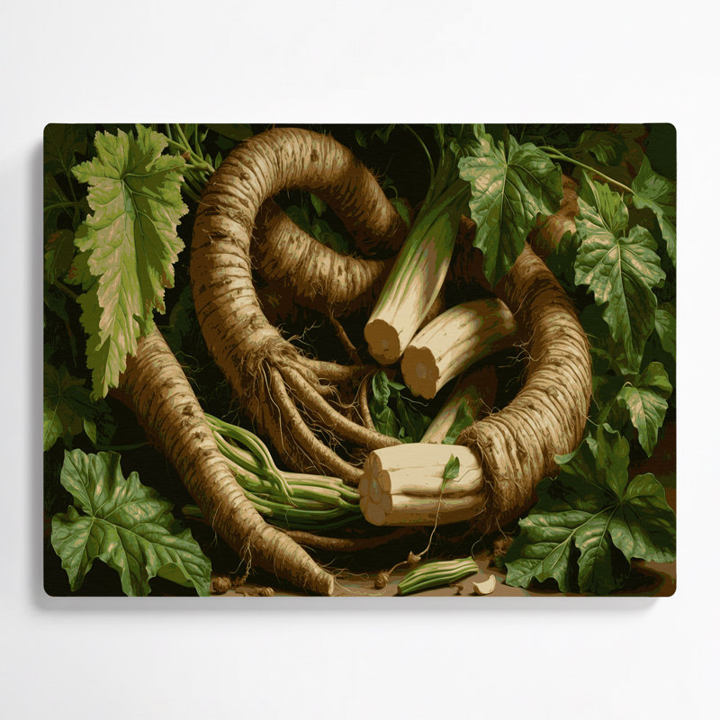 Légumes, art mural brun en métal Yuca, H 20 po x l 24 po