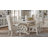 Extendable Rectangular Dining Table With 4 Side Chairs 2 Host Chairs And Server-2064054692