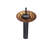 Novatto 16.5'' Brown/Tan Glass Circular Bathroom Sink with Faucet