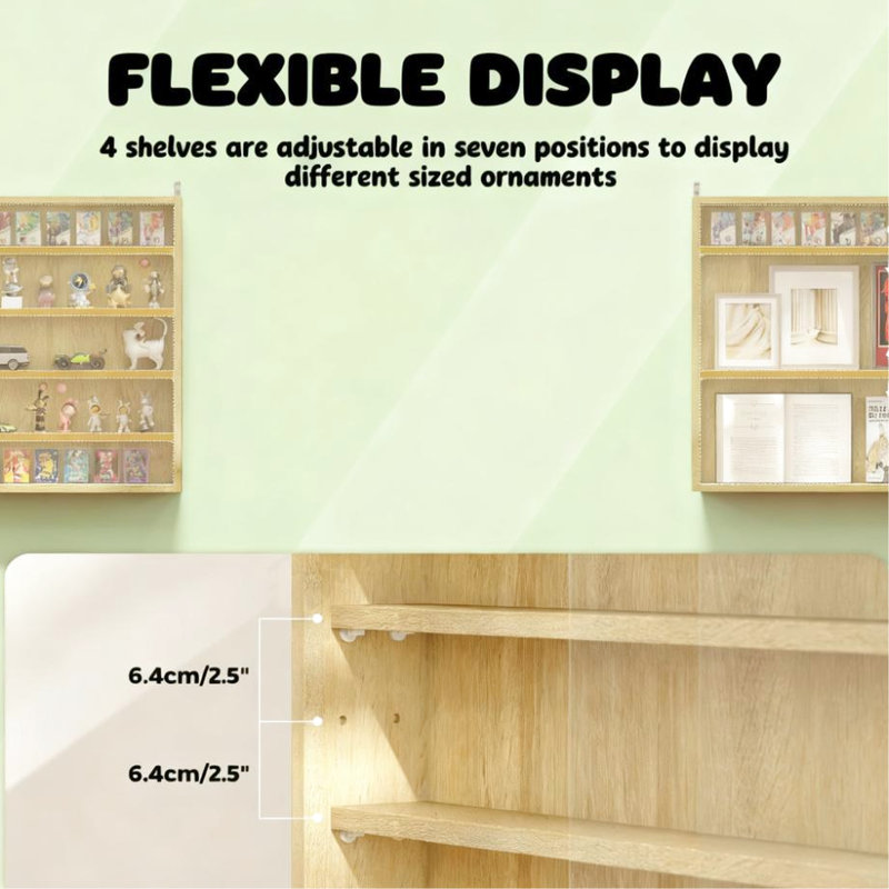 Vitrine pour objets de collection, Chêne