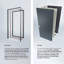 Porte d'entrée extérieure prémontée en acier Cynex 6777, inserts en acier inoxydable gris, style moderne, peint, largeur 81 cm x hauteur 203 cm, ouverture à droite vers l'intérieur.-93484015-93484029-93484038