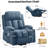 Power Lift Recliner Chair With Heat And Massage Electric Fabric Recliner Chair For Elderly With Side Pocket, USB Charge Port, Remote Control For Living Room-1456132599