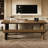 Nut-brown Rectangular Solid Wood writing desk-117663653