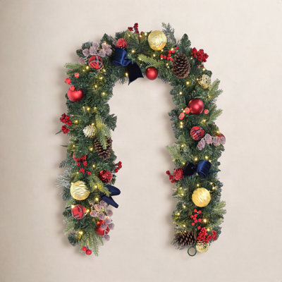 72" Pre-Lit Adorned Christmas Garland