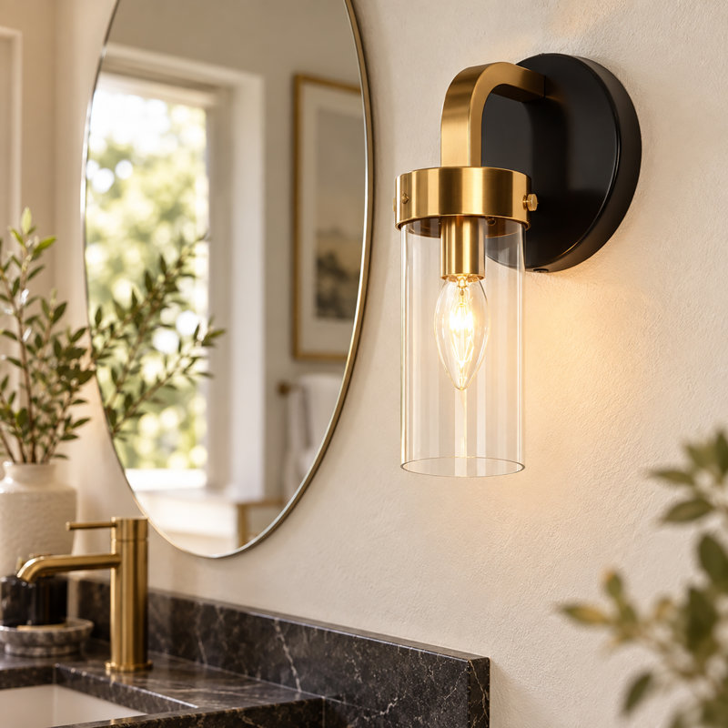 Marcha 1-Light Dimmable Steel Armed Wall Sconce