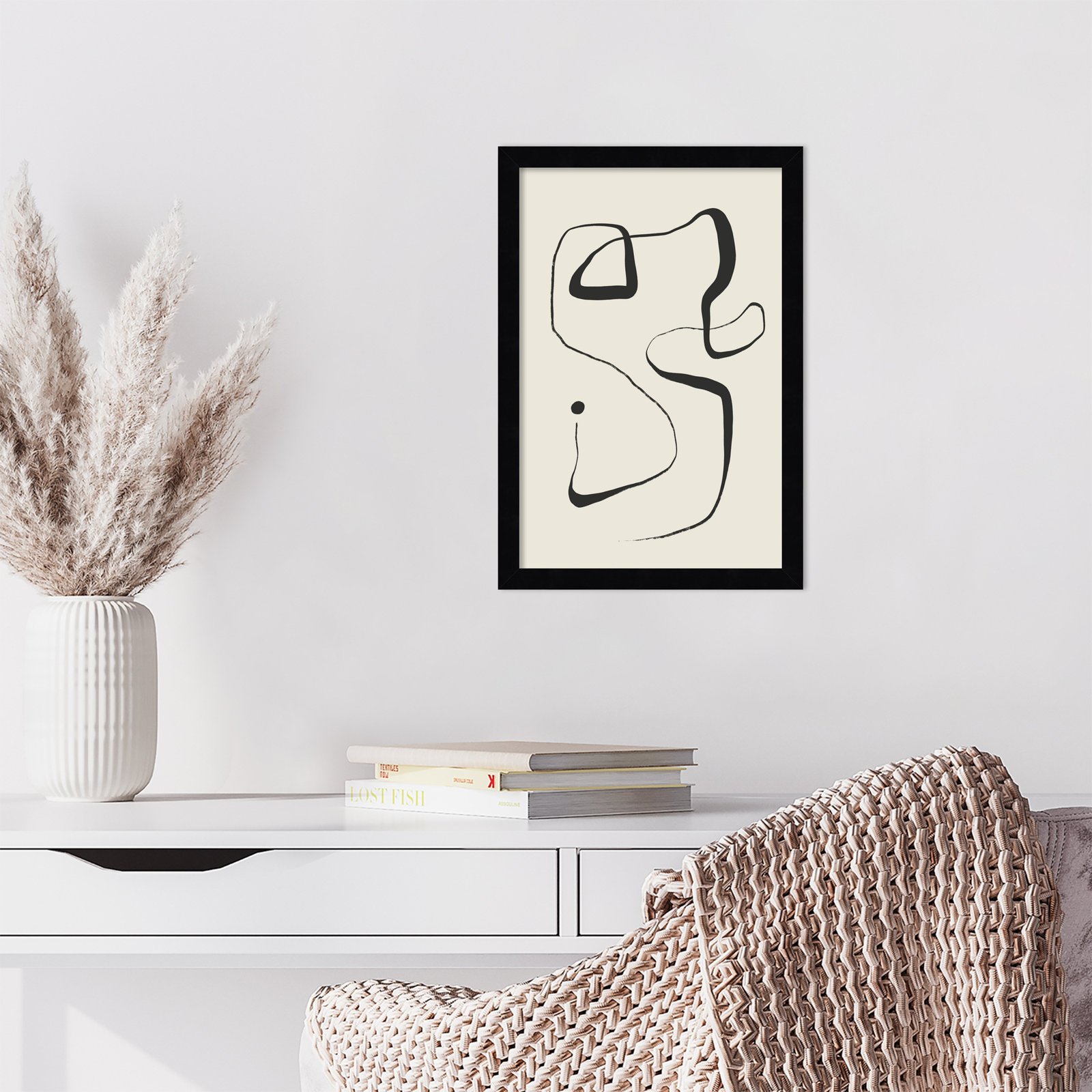 Galya "The Point" Print by Treechild, 17" H x 12" W, Black