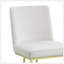Ensemble de 2 chaises d'appoint en velours blanc et finition dorée Zazie