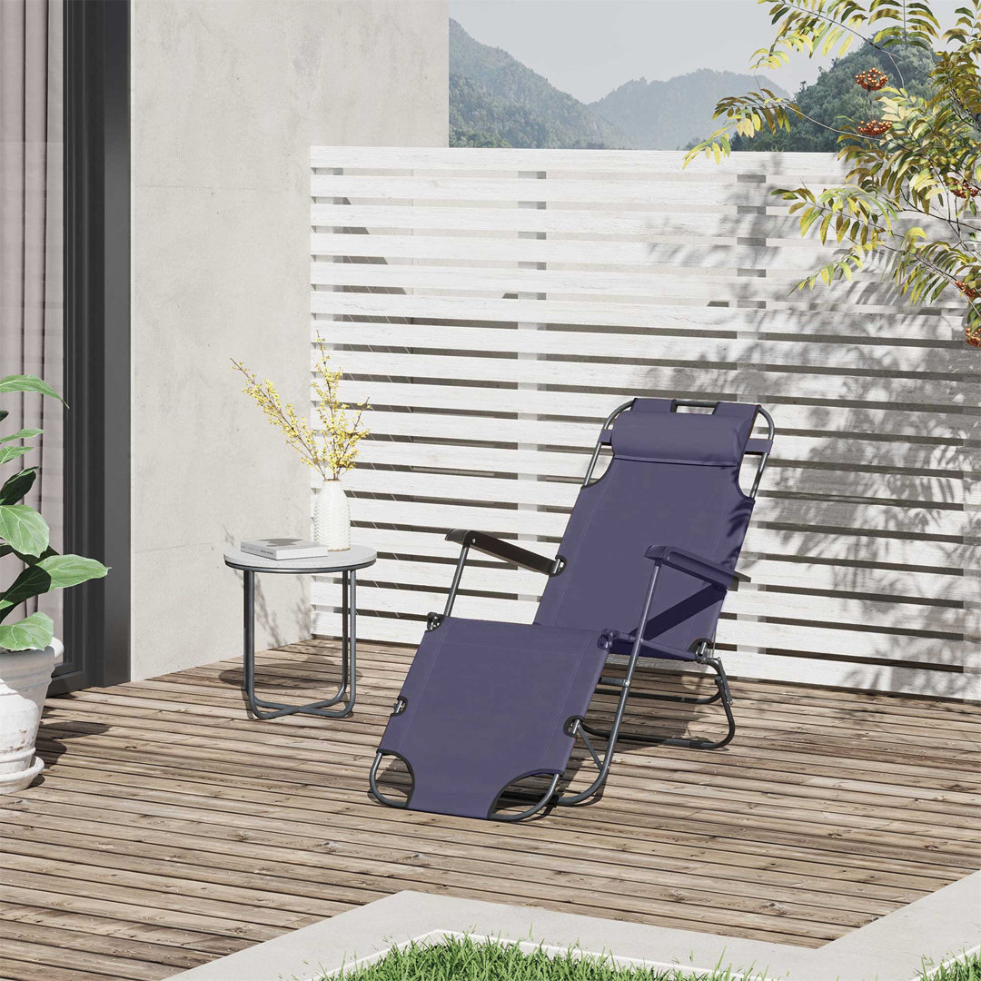 Aymelia 135cm Long Reclining Single Sun Lounger