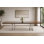 Galway Extendable Walnut Lacquer Dining Table with Glass Insert & Polished Stainless Steel Base