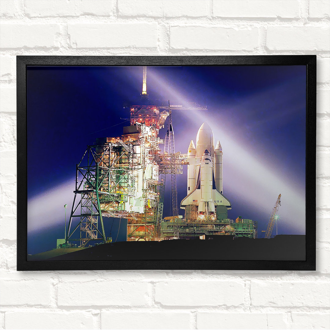 Space Shuttle Gerahmter Druck