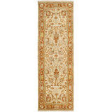 Oushak Oriental Hand-Knotted Wool Ivory/Rust Area Rug