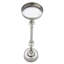 26 po H 2 tables d'appoint rondes en fer, argent brossé, 5,74 po Dessus, base lestée pour l'équilibre 2 avec H, finition argentée, surface supérieure, stabilité