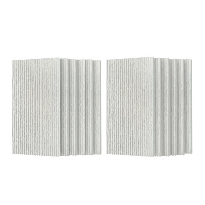 47.24" L x 23.62" W 3D Faux Stone Wall Panels, White Marble PU Wainscoting for TV Wall, Office & Living Room, 12-Piece Set