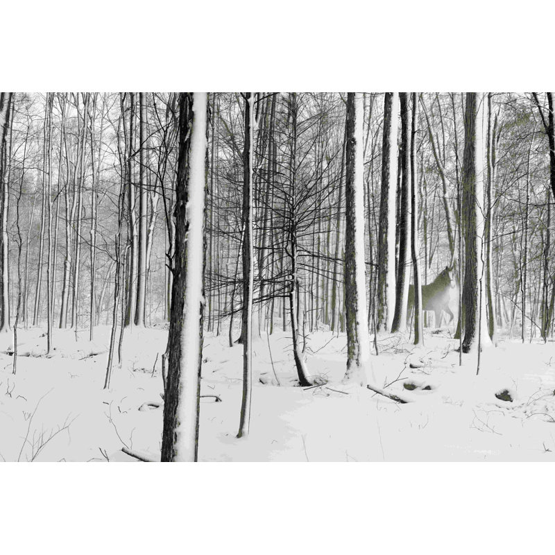 Une promenade dans la neige I, H 32 po x l 48 po x P 1,25 po