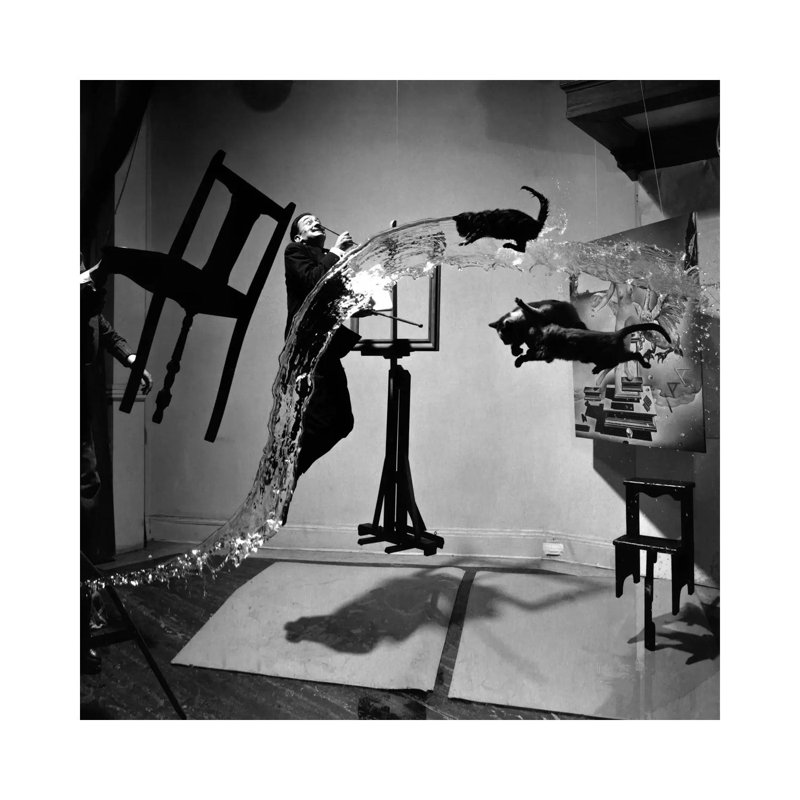 Dali Atomicus, Photo by Philippe Halsman - Wrapped Canvas Print, 45.72 cm H x 45.72 cm W x 1.91 cm D