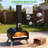 Outdoor Pizza Oven, 12 inch, Neapolitan, 700F Max Temperature, Wood Pellet, Pizza Maker Portable, 1200F Max Temperature, Outdoor Stainless Pizza Cooker