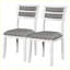 Ensemble de salle à manger 6 pièces de style classique et traditionnel avec 4 chaises rembourrées et un banc-556771363-556771367-556771366