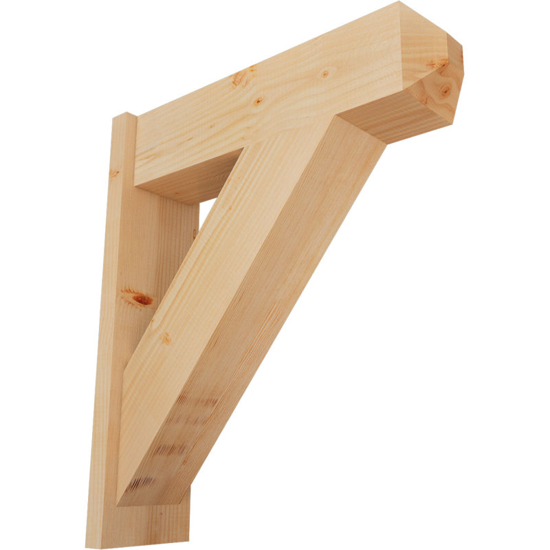 Artisan traditionnel en bois rustique, P 26 po x H 30 po, Sapin Douglas de 7 1/2 po (lisse)