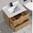 La Jolla 30" Single Floating Bathroom Vanity With Engineered Quartz Top