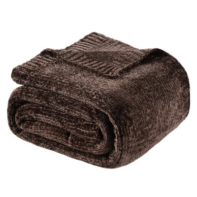 Jeté en chenille pour canapé, douillette douillette pour canapé, 51 po x 67 po
