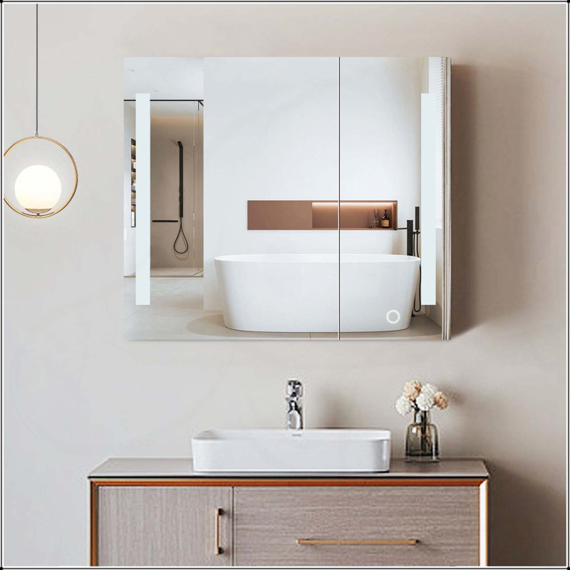 Armoire de salle de bain polyvalente avec des fonctionnalités avancées pour un rangement optimal