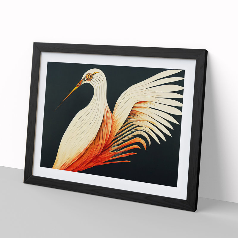 Boundless Bird - Single Picture Frame Print, Black Framed, 25cm H x 34cm W x 2cm D