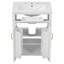 Ensemble de meuble-lavabo simple 24,4 po avec plateau en céramique Sarabelle