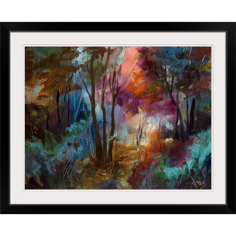 «Love Grove» par Aniesa, reproduction d'art, H 26 po x l 32 po x P 1 po, Cadre noir